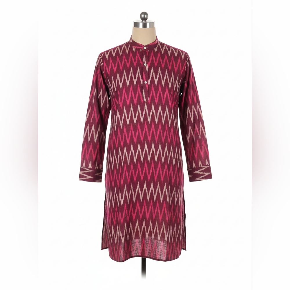 New Handmade ikkat long sleeve casual cotton kurtas for men 2xl